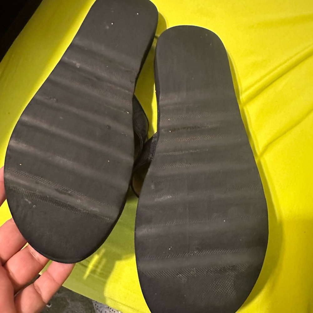 Coach Women's Black and Dark Gray Sandals - Picture 3 of 5